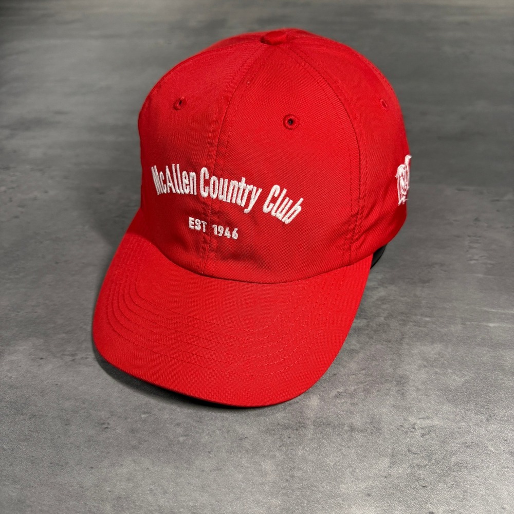 Imperial McAllen Country Club Hat Red Texas Patch Golf Baseball Cap Coolcore